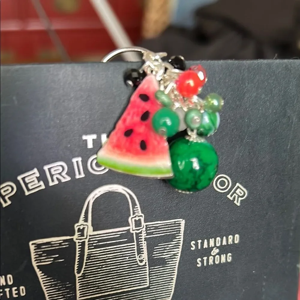 Two Weeks On Mars Watermelon Charm Keychain new
